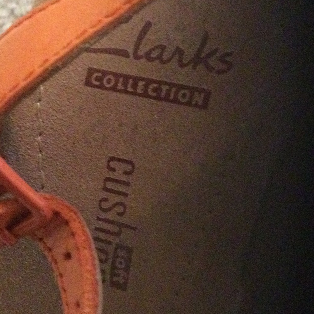 Clarks Women's Vibrant Orange Wedges - Picture 3 of 5